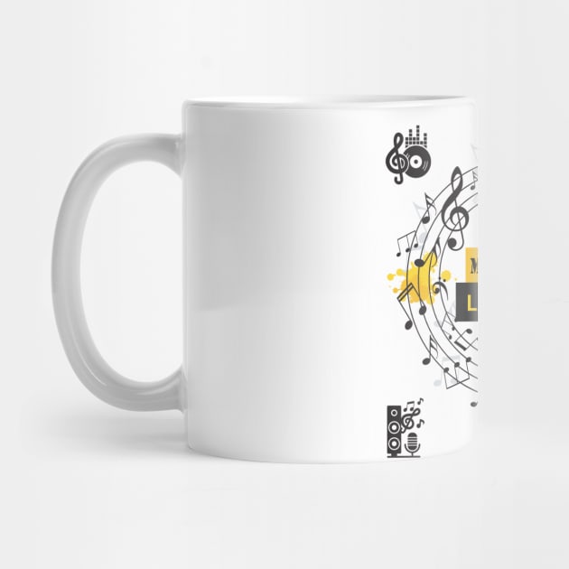 I Love Music In Spanish-Me Encanta La Musica by goodpeoplellcdesign